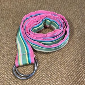 Cricket New York belt D ring Cute multi- color striped belt M